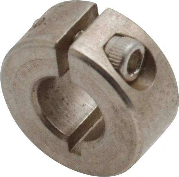 Climax Metal Products - 5/16" Bore, Stainless Steel, One Piece Clamp Collar - 11/16" Outside Diam, 5/16" Wide - A1 Tooling