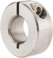 Climax Metal Products - 7/16" Bore, Stainless Steel, One Piece Clamp Collar - 15/16" Outside Diam, 3/8" Wide - A1 Tooling