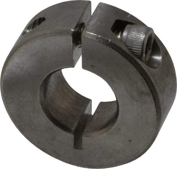 Climax Metal Products - 1/2" Bore, Stainless Steel, One Piece Clamp Collar - 1-1/8" Outside Diam, 13/32" Wide - A1 Tooling