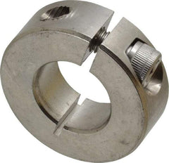 Climax Metal Products - 3/4" Bore, Stainless Steel, One Piece Clamp Collar - 1-1/2" Outside Diam, 1/2" Wide - A1 Tooling