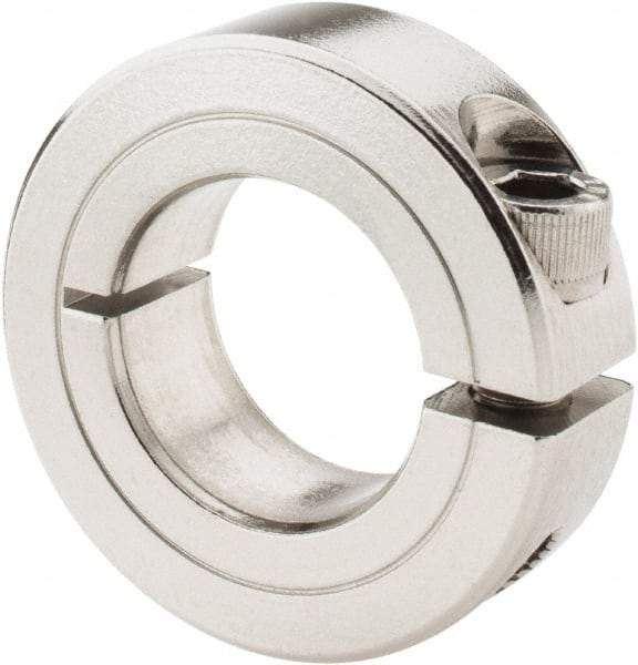 Climax Metal Products - 7/8" Bore, Stainless Steel, One Piece Clamp Collar - 1-5/8" Outside Diam, 1/2" Wide - A1 Tooling