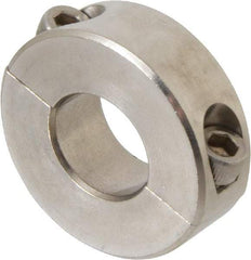 Climax Metal Products - 11/16" Bore, Stainless Steel, Two Piece Two Piece Split Shaft Collar - 1-1/2" Outside Diam, 1/2" Wide - A1 Tooling