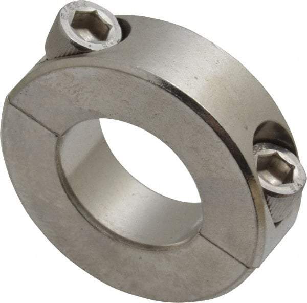 Climax Metal Products - 7/8" Bore, Stainless Steel, Two Piece Shaft Collar - 1-5/8" Outside Diam, 1/2" Wide - A1 Tooling