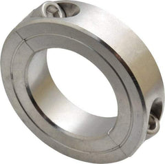 Climax Metal Products - 1-3/8" Bore, Stainless Steel, Two Piece Shaft Collar - 2-1/4" Outside Diam, 9/16" Wide - A1 Tooling