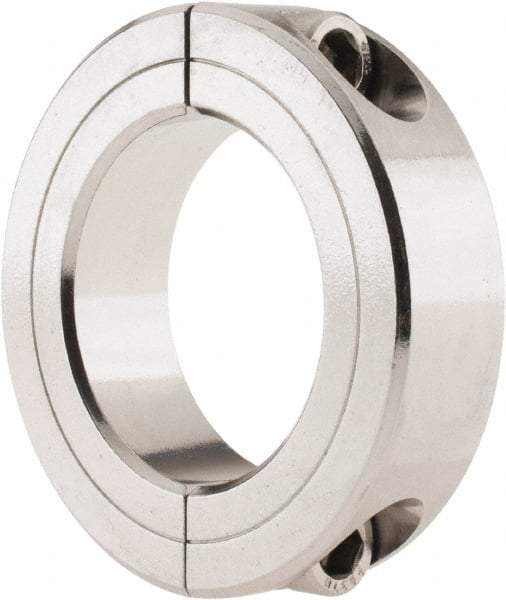 Climax Metal Products - 1-5/8" Bore, Stainless Steel, Two Piece Shaft Collar - 2-5/8" Outside Diam, 11/16" Wide - A1 Tooling