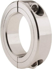 Climax Metal Products - 1-7/8" Bore, Stainless Steel, Two Piece Two Piece Split Shaft Collar - 2-7/8" Outside Diam, 11/16" Wide - A1 Tooling