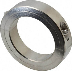 Climax Metal Products - 2-3/8" Bore, Stainless Steel, Two Piece Two Piece Split Shaft Collar - 3-1/2" Outside Diam, 3/4" Wide - A1 Tooling