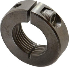 Climax Metal Products - 1-14 Thread, Stainless Steel, One Piece Threaded Shaft Collar - 1-3/4" Outside Diam, 1/2" Wide - A1 Tooling