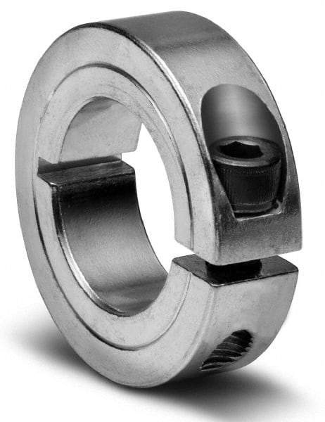 Climax Metal Products - 2-5/8" Bore, Aluminum, One Piece Clamping Shaft Collar - 3-7/8" Outside Diam, 7/8" Wide - A1 Tooling