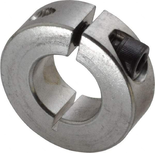 Climax Metal Products - 3/4" Bore, Aluminum, One Piece Clamp Collar - 1-1/2" Outside Diam, 1/2" Wide - A1 Tooling