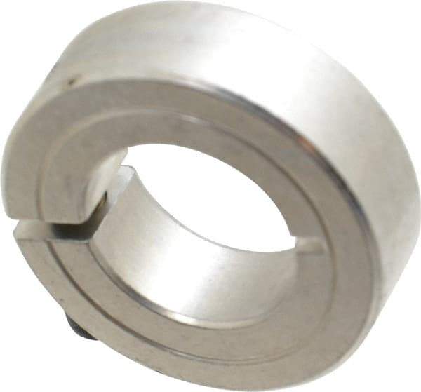 Climax Metal Products - 7/8" Bore, Aluminum, One Piece Clamp Collar - 1-5/8" Outside Diam, 1/2" Wide - A1 Tooling