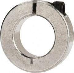 Climax Metal Products - 1" Bore, Aluminum, One Piece Clamp Collar - 1-3/4" Outside Diam, 1/2" Wide - A1 Tooling