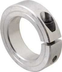 Climax Metal Products - 1-3/4" Bore, Aluminum, One Piece Clamp Collar - 2-3/4" Outside Diam, 11/16" Wide - A1 Tooling