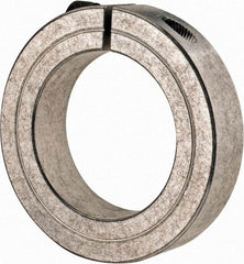 Climax Metal Products - 1-15/16" Bore, Aluminum, One Piece Clamp Collar - 3" Outside Diam, 11/16" Wide - A1 Tooling