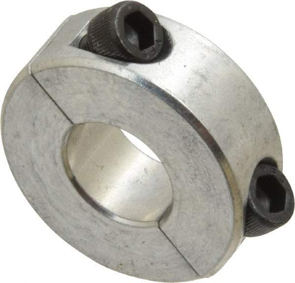 Climax Metal Products - 1/2" Bore, Aluminum, Two Piece Shaft Collar - 1-1/8" Outside Diam, 13/32" Wide - A1 Tooling