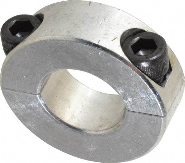 Climax Metal Products - 3/4" Bore, Aluminum, Two Piece Shaft Collar - 1-1/2" Outside Diam, 1/2" Wide - A1 Tooling