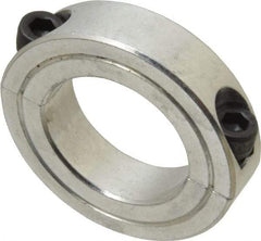 Climax Metal Products - 1-1/4" Bore, Aluminum, Two Piece Shaft Collar - 2-1/16" Outside Diam, 1/2" Wide - A1 Tooling