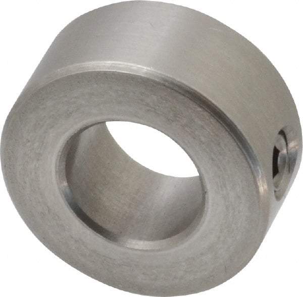 Climax Metal Products - 1/2" Bore, Stainless Steel, Set Screw Shaft Collar - 1" Outside Diam, 7/16" Wide - A1 Tooling