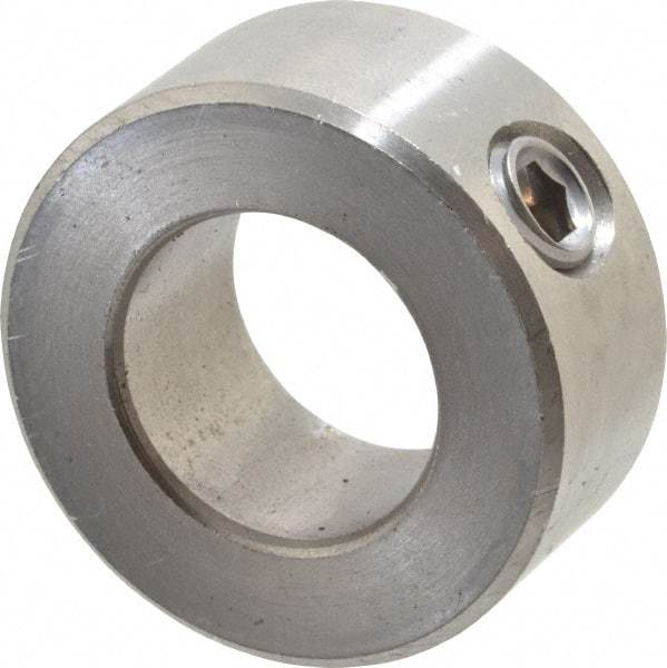 Climax Metal Products - 11/16" Bore, Stainless Steel, Set Screw Shaft Collar - 1-1/4" Outside Diam, 9/16" Wide - A1 Tooling