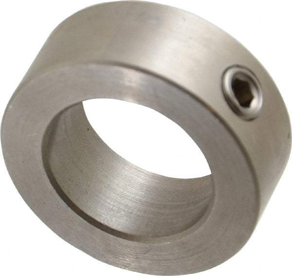 Climax Metal Products - 15/16" Bore, Stainless Steel, Set Screw Shaft Collar - 1-1/2" Outside Diam, 9/16" Wide - A1 Tooling