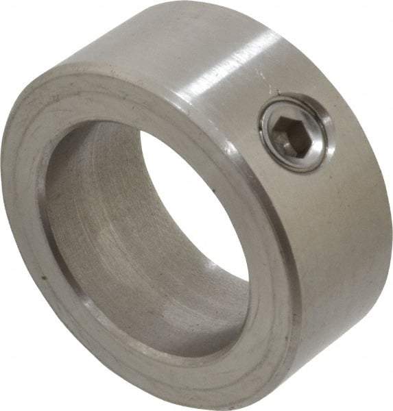 Climax Metal Products - 1" Bore, Stainless Steel, Set Screw Shaft Collar - 1-1/2" Outside Diam, 5/8" Wide - A1 Tooling