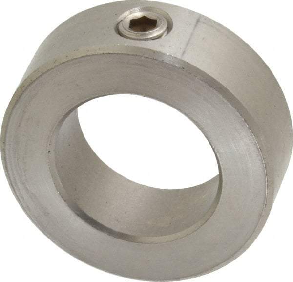 Climax Metal Products - 1-3/16" Bore, Stainless Steel, Set Screw Shaft Collar - 2" Outside Diam, 11/16" Wide - A1 Tooling