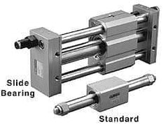 SMC PNEUMATICS - 5" Stroke x 3/8" Bore Double Acting Air Cylinder - 10-32 Port - A1 Tooling