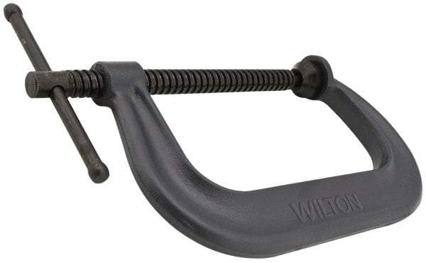 Wilton - Regular-Duty 12-1/4" Max Opening, 6-5/16" Throat Depth, Forged Steel Standard C-Clamp - 9,300 Lb Capacity, 2" Min Opening, Deep Throat - A1 Tooling