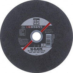 PFERD - 14" Aluminum Oxide Cutoff Wheel - 1/8" Thick, 1" Arbor, Use with Stationary Tools - A1 Tooling