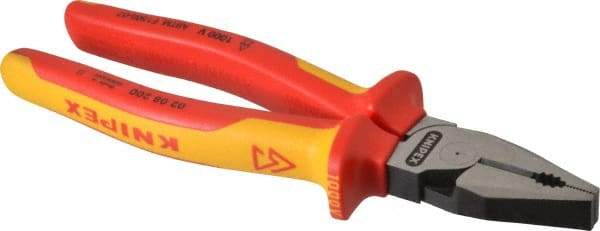 Knipex - 8" OAL, 1/2" Capacity, Lineman's - 1-7/16" Jaw Length x 1" Jaw Width - A1 Tooling