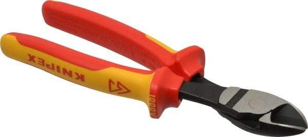 Knipex - 8" OAL, 5/32" Capacity, Diagonal Cutter - 7/8" Jaw Length x 1-1/8" Jaw Width - A1 Tooling