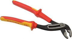 Knipex - 10" OAL, 1-1/2" Max Capacity, 7 Position Water Pump Tongue & Groove Pliers - Standard V-Jaws, Alligator Jaw Head - A1 Tooling