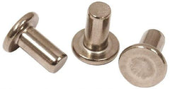 RivetKing - 0.113" Body Diam, Flat Steel Tinners Solid Rivet - 0.213" Length Under Head - A1 Tooling