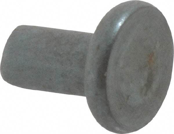 RivetKing - 0.15" Body Diam, Flat Steel Tinners Solid Rivet - 0.291" Length Under Head - A1 Tooling