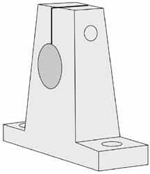 Thomson Industries - 30mm Diam, Malleable Iron Alloy Shaft Support - Plain Shafting - A1 Tooling