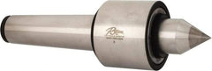 Riten - MT5 Taper Shank, 3-1/16" Head Diam Carbide Tipped Live Center - 5,000 Max RPM, 2-25/32" Head Length, 1-3/8" Point Diam, 2-3/8" Point Len, 1,000 Lb Max Workpc, 1" Tip Diam, Standard Point - A1 Tooling