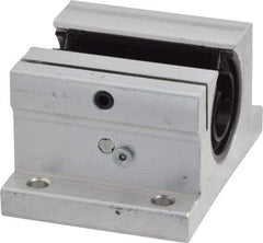 Thomson Industries - 1/2" Inside Diam, 180/360 Lbs. Dynamic Capacity, Open Single Pillow Block Linear Bearing - 1.13" Overall Height x 2" Overall Width - A1 Tooling