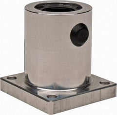 Thomson Industries - 1-1/4" Inside Diam, 255/510 Lbs. Dynamic Capacity, Single Flanged Pillow Block Linear Bearing - 1.63" Overall Width - A1 Tooling