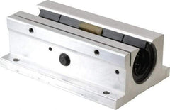 Thomson Industries - 3/4" Inside Diam, 1130/2260 Lbs. Dynamic Capacity, Open Twin Pillow Block Linear Bearing - 1.56" Overall Height x 2-3/4" Overall Width - A1 Tooling