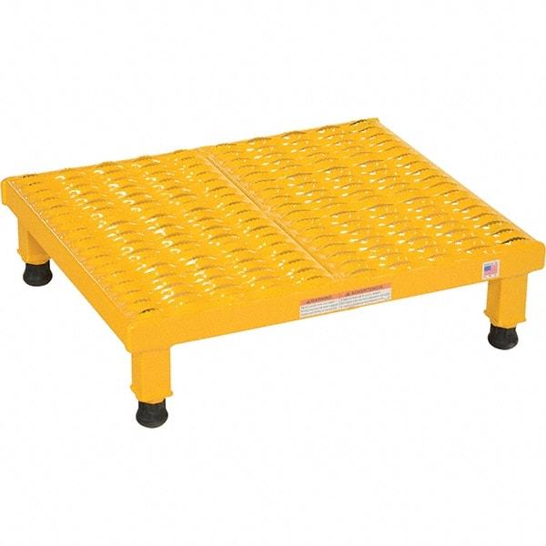 Vestil - 5" High x 19" Wide x 24" Deep, Yellow Step Stand - Steel, 500 Lb Capacity - A1 Tooling