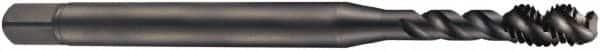 DORMER - M2.5x0.45 Metric Coarse 3 Flute 6H Bottoming Spiral Flute Tap - Cobalt, Oxide Finish, 50mm OAL, Right Hand Flute, Right Hand Thread, Series EX016H - A1 Tooling