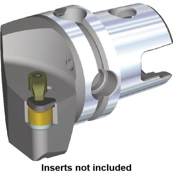 Kennametal - Left Hand Cut, Size KM63, RN.. Insert Compatiblity, Modular Turning & Profiling Cutting Unit Head - 43mm Ctr to Cutting Edge, 60mm Head Length, Through Coolant - A1 Tooling