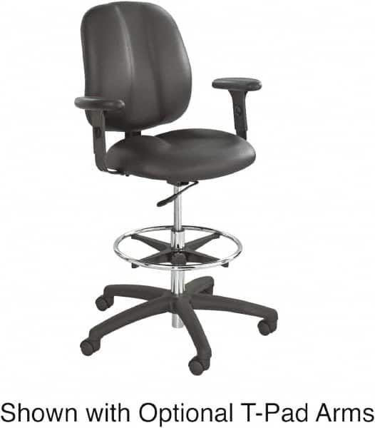 Safco - 22 to 32" High Extended Height Chair - 26" Wide x 27" Deep, Vinyl Seat, Black - A1 Tooling