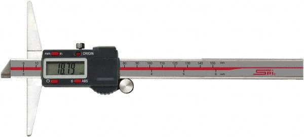 SPI - 0" to 8" Electronic Depth Gage - 0.0015" Accuracy, 0.0005" Resolution, 4" Base Length - A1 Tooling