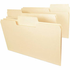 SMEAD - 14-5/8 x 9-1/2", Legal, Manila, File Folders with Top Tab - 14 Point Stock, Assorted Tab Cut Location - A1 Tooling