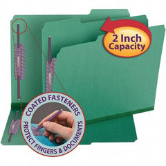 SMEAD - 11-3/4 x 9-1/2", Letter Size, Green, File Folders with Top Tab - 23 Point Stock, Assorted Tab Cut Location - A1 Tooling