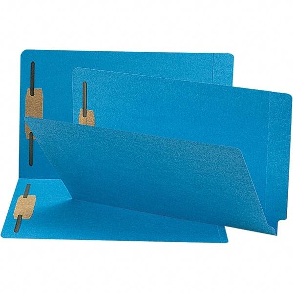 SMEAD - 15-1/4 x 9-1/2", Legal, Blue, File Folders with End Tab - 11 Point Stock, Straight Tab Cut Location - A1 Tooling