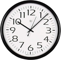 UNIVERSAL - 12 Inch Diameter, White Face, Dial Wall Clock - Analog Display, Black Case, Runs on AA Battery - A1 Tooling