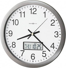 Howard Miller - 12 Inch Diameter, White Face, Dial Wall Clock - Analog Display, Gray Case, Runs on AA Battery - A1 Tooling