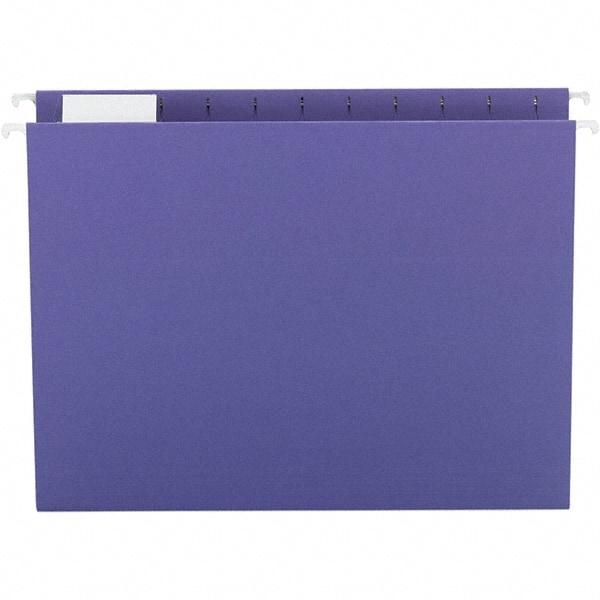 SMEAD - 12-1/4 x 9-1/2", Letter Size, Purple, Hanging File Folder - 11 Point Stock, 1/5 Tab Cut Location - A1 Tooling